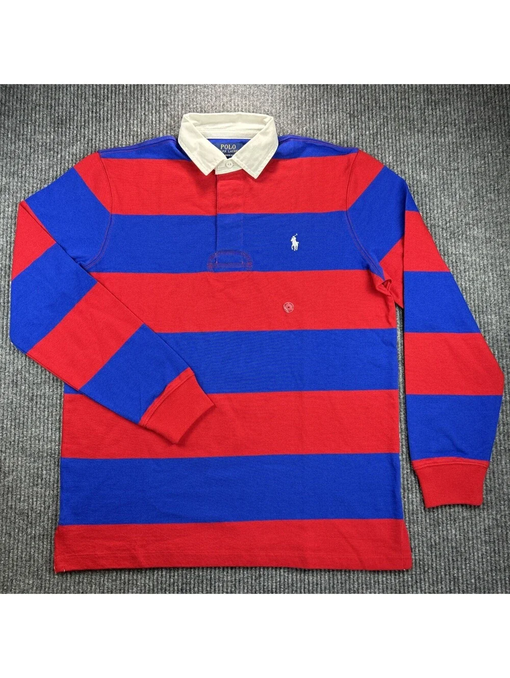 Polo Ralph Lauren Men Rugby Shirt Long Sleeve Striped Size M